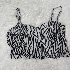 Black and white crop top